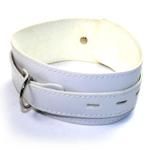 Sexo Cuello Cuello Cuello Collar Sm Collar Fetiche Sexo Juguetes Cuero PVC Cuello-Anillo Blanco para Pareja